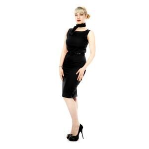 Vintage Style Black Fitted Pencil Dress Bombshell Pin Up Look Sz S/M - Hey Viv